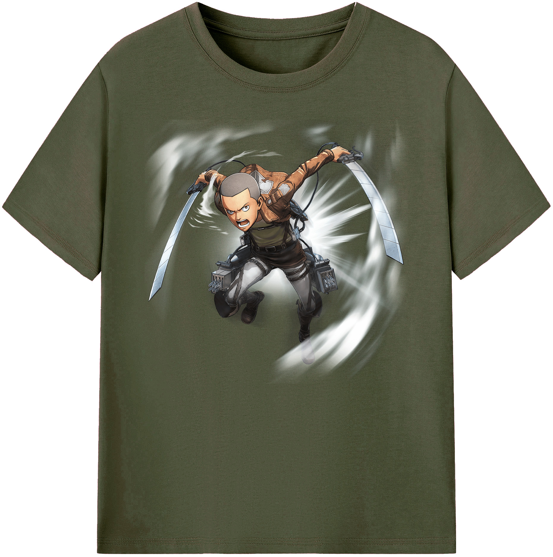 （画像用） 進撃の巨人 コニー·スプリンガー Attack on Titan Connie Springer 綿100％ メンズ半袖Tシャツ｜肌触りやわらか＆通気性